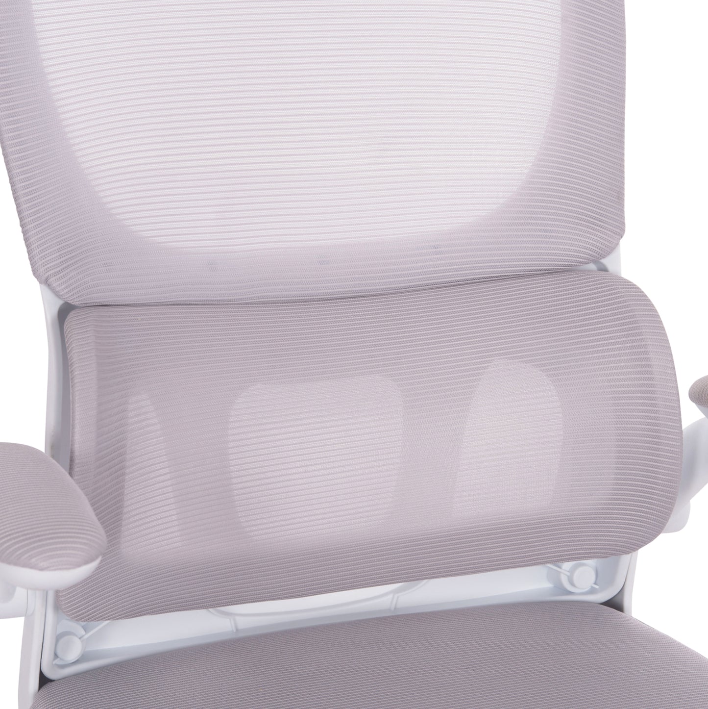 Office Chair Baston Hm18236.03 Grey Mesh Fabric & White Pp Frame 64x60x127hcm.