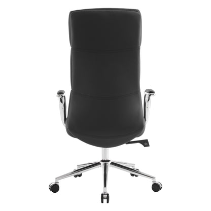 Office Chair Meite Hm18353.01 Black Pu Leather--chromed Base 66x71x127hcm.