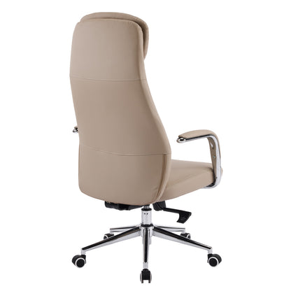 Office Chair Sonty Hm18354.02 Beige Pu Leather--chromed Base 64x68x125hcm.