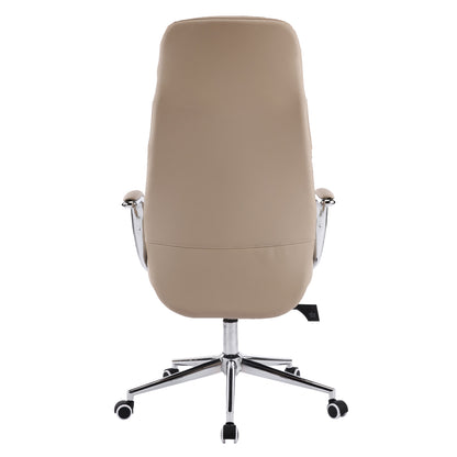 Office Chair Teeter Hm18355.02 Beige Pu Leather--chromed Base 67x66x121hcm.