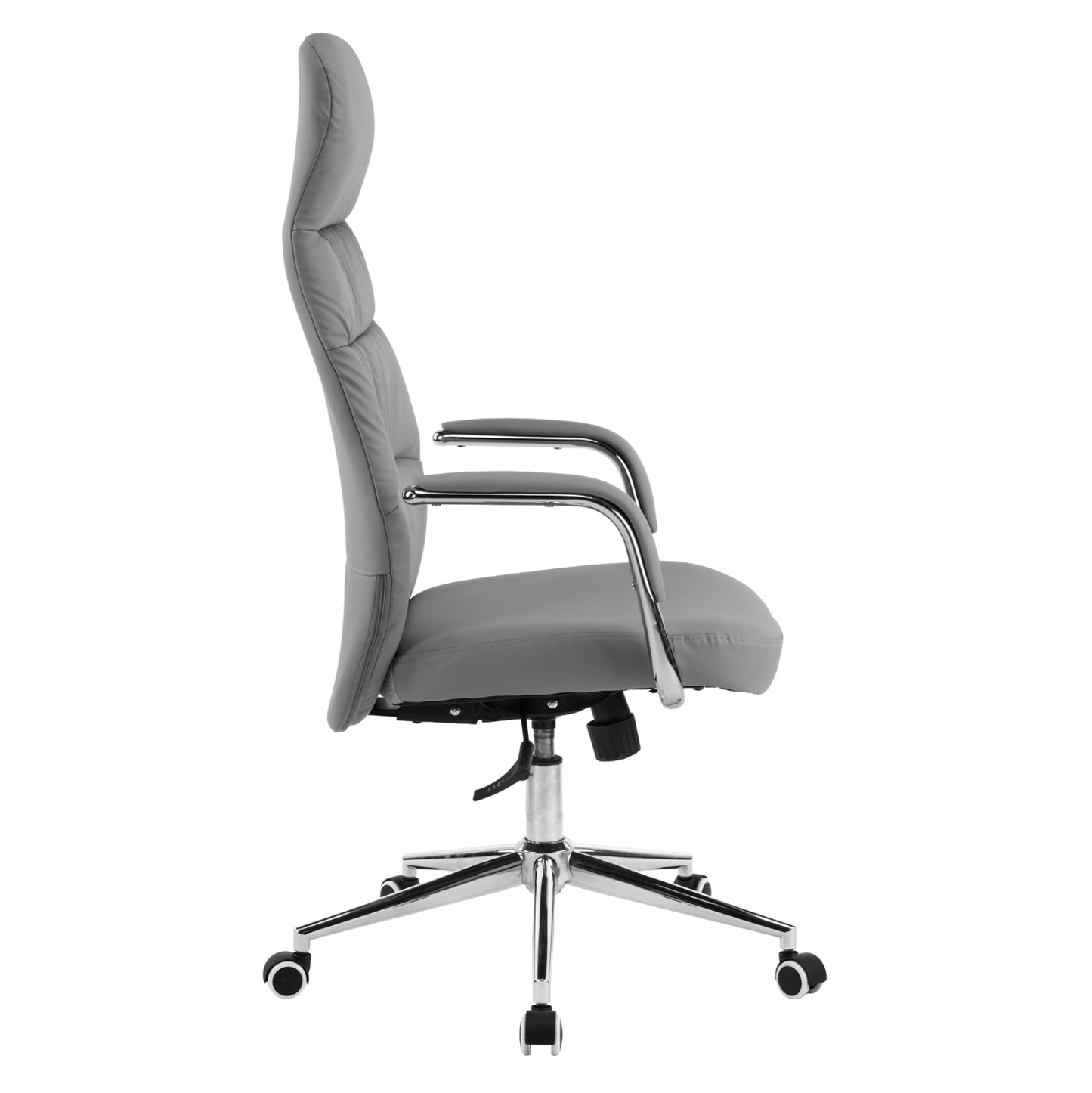 Office Chair Teeter Hm18355.10 Grey Pu Leather--chromed Base 67x66x121hcm.