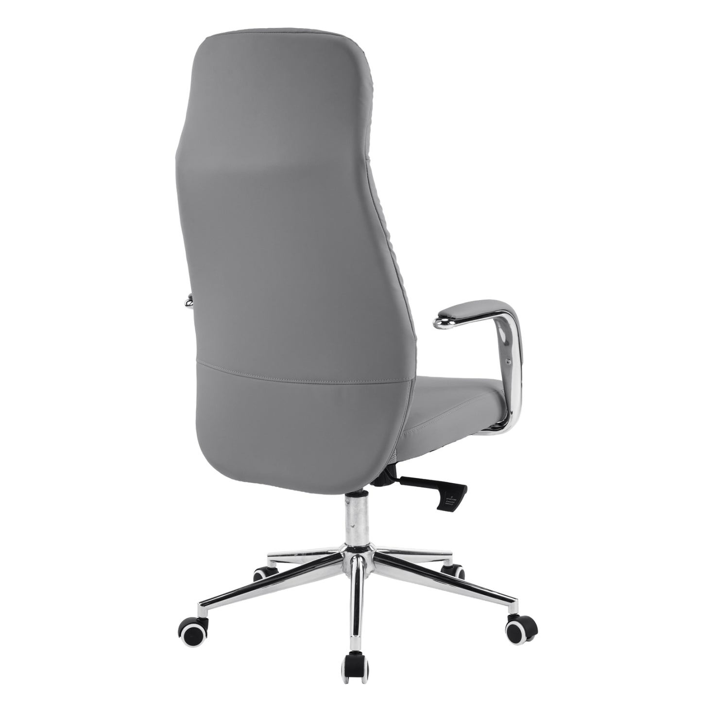 Office Chair Teeter Hm18355.10 Grey Pu Leather--chromed Base 67x66x121hcm.