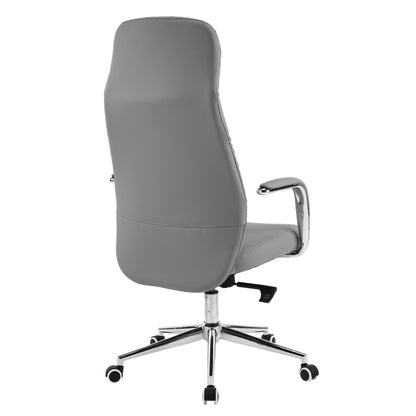 Office Chair Teeter Hm18355.10 Grey Pu Leather--chromed Base 67x66x121hcm.