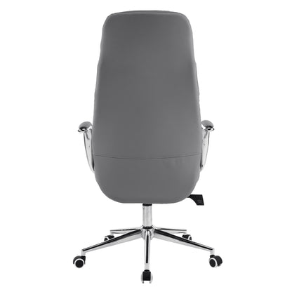 Office Chair Teeter Hm18355.10 Grey Pu Leather--chromed Base 67x66x121hcm.