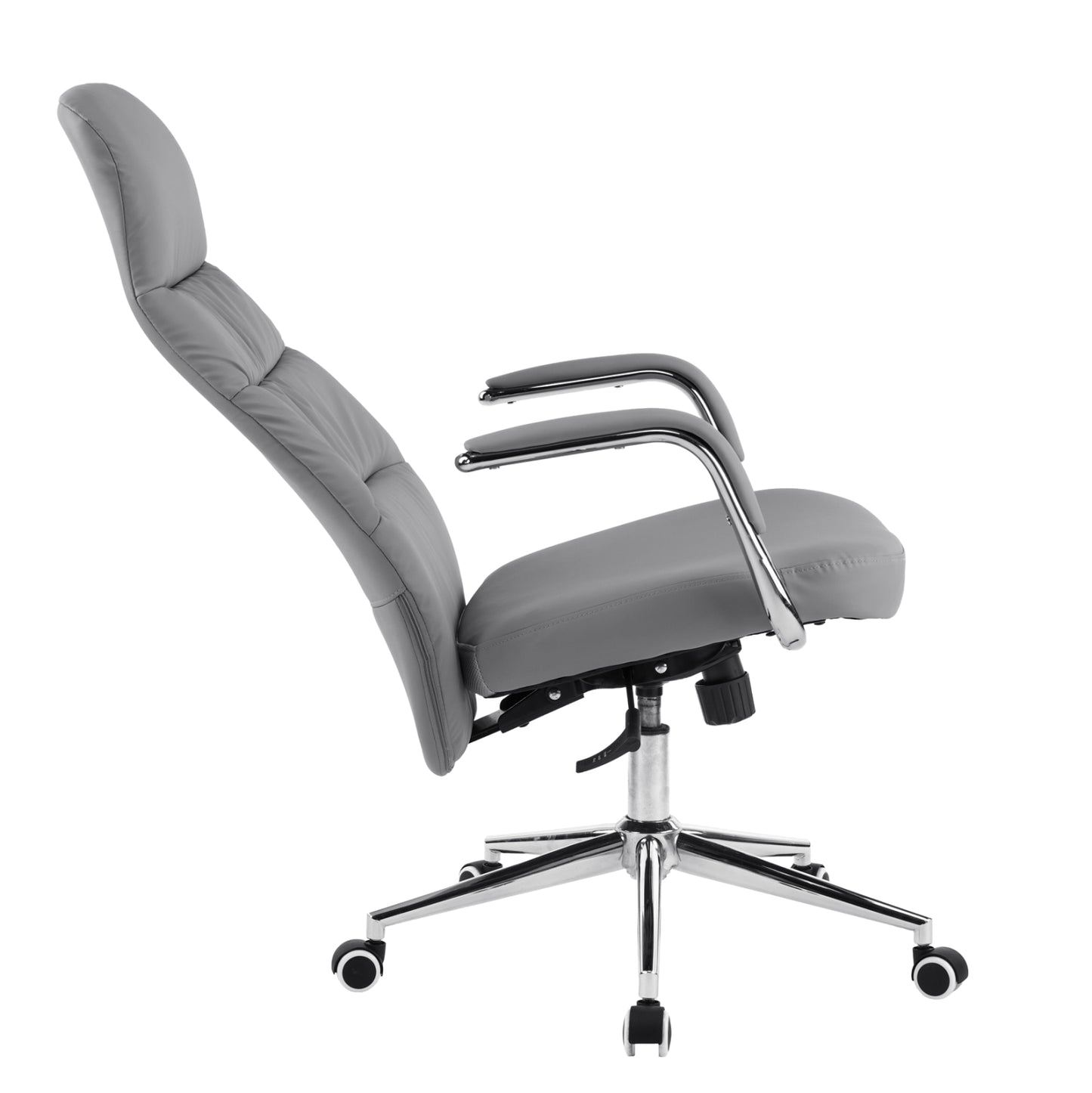 Office Chair Teeter Hm18355.10 Grey Pu Leather--chromed Base 67x66x121hcm.
