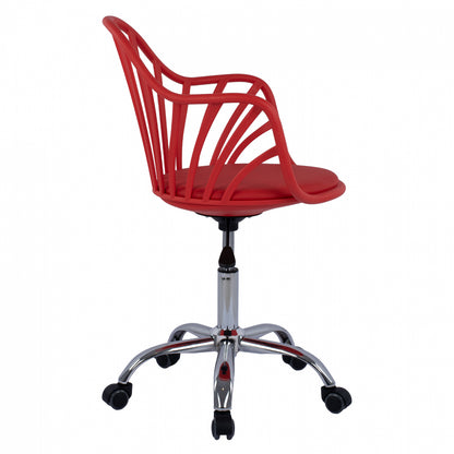 Office Chair Becky Hm8457.04 Red Color 57x57x96 Cm