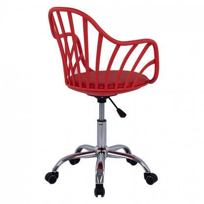 Office Chair Becky Hm8457.04 Red Color 57x57x96 Cm