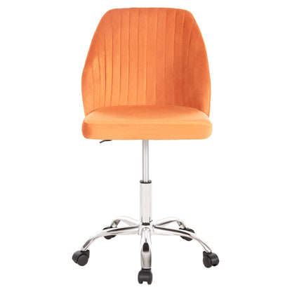 Office Chair Hollis Hm9008.04 Orange Velvet-metal Base 58x58x85hcm.
