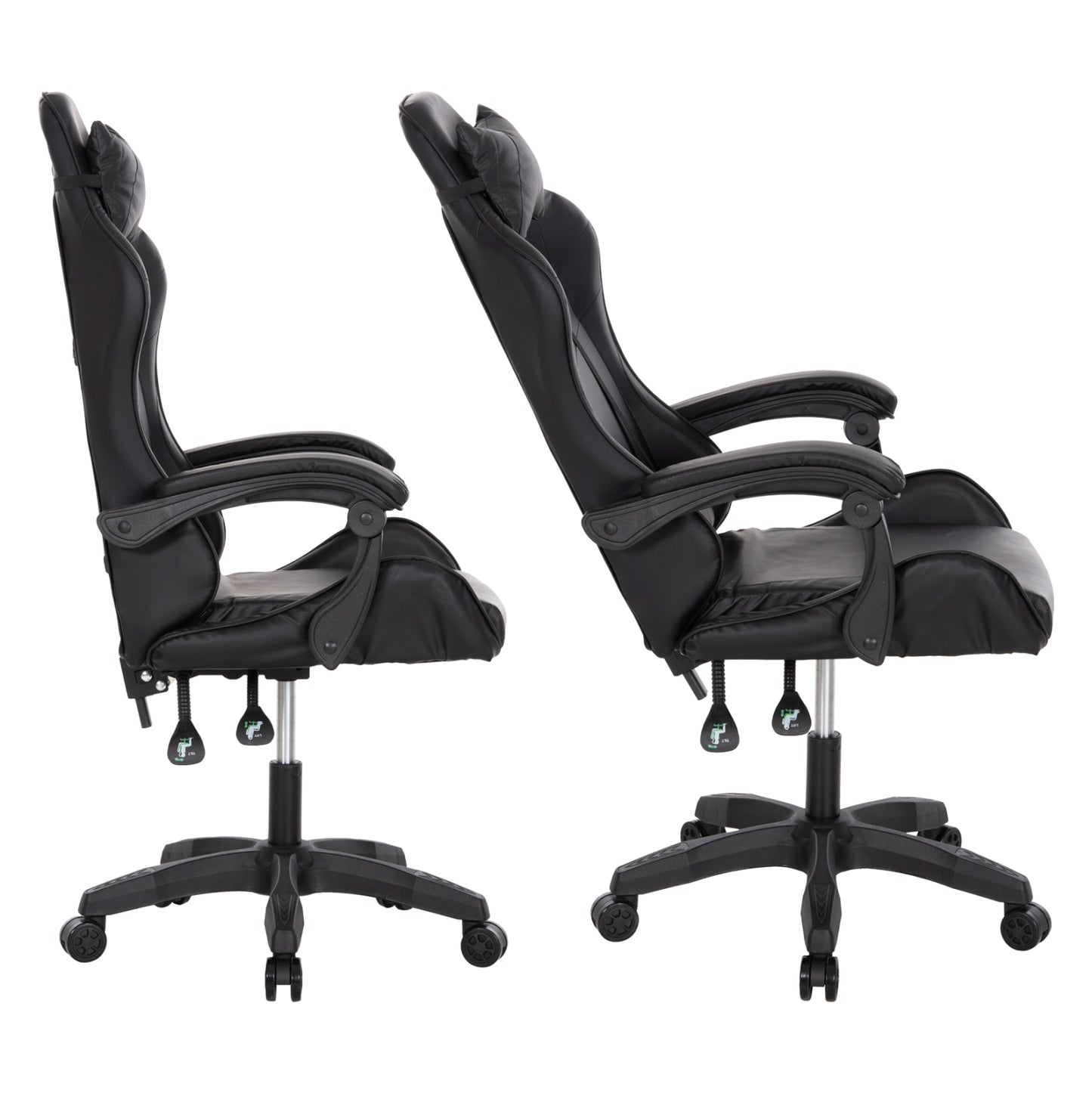 Gaming Chair Mancer Hm1194 Black Pu-black Polypropylene 59x69x125hcm.