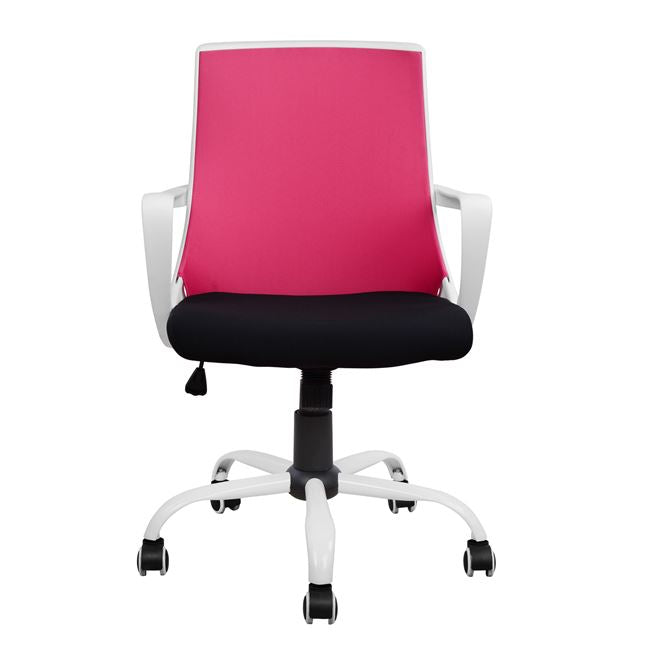 Office Chair Hm1053.05 Pink With Mesh And Metal Base 58x59x103 Cm