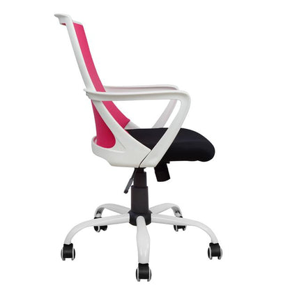 Office Chair Hm1053.05 Pink With Mesh And Metal Base 58x59x103 Cm