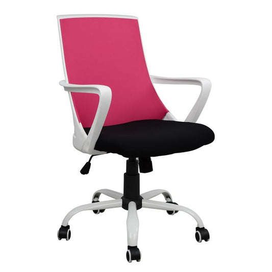 Office Chair Hm1053.05 Pink With Mesh And Metal Base 58x59x103 Cm