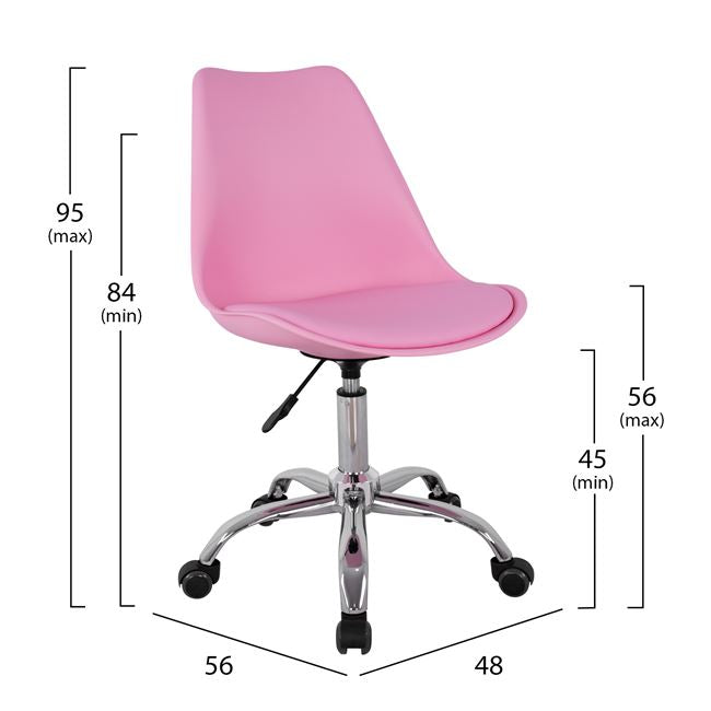 Office Chair Vegas Hm1052.05 Pink 48x56x95 Cm