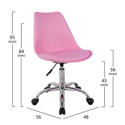 Office Chair Vegas Hm1052.05 Pink 48x56x95 Cm