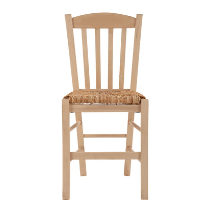 Traditional Chair With Straw Unpainted Hm10376.02