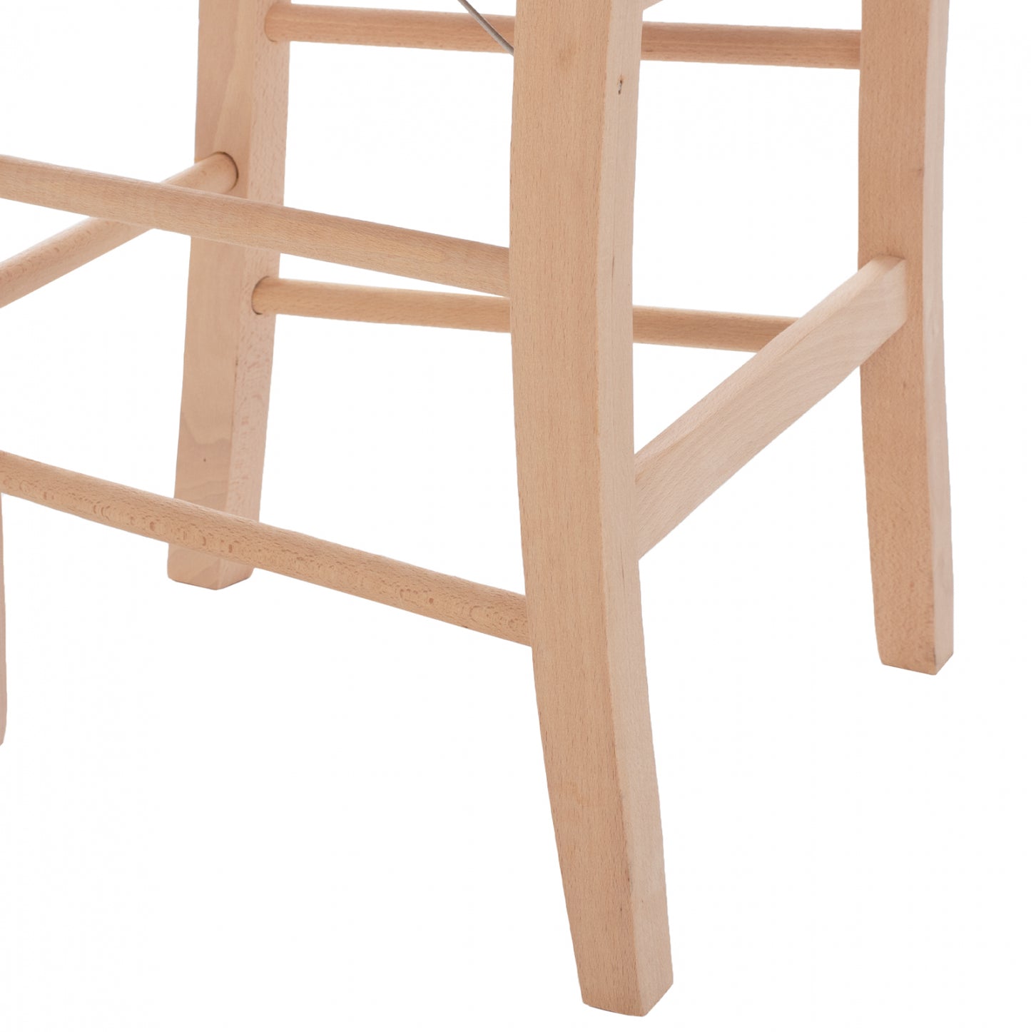 Traditional Chair With Straw Crossed Unpainted Hm10371.02
