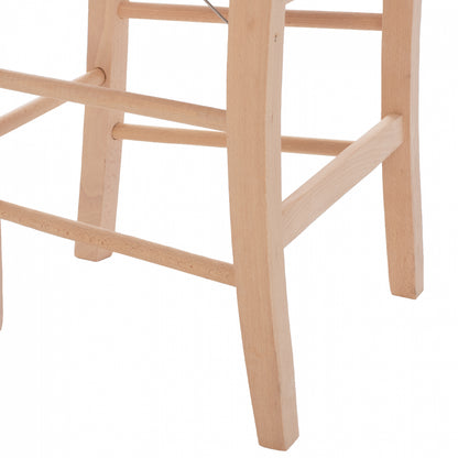 Traditional Chair With Straw Crossed Unpainted Hm10371.02