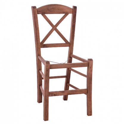 Traditional Coffee Shop Chair Auggie ΗΜ5577.01 Beech Wood With Impregnation In Walnut 40x48x88hcm