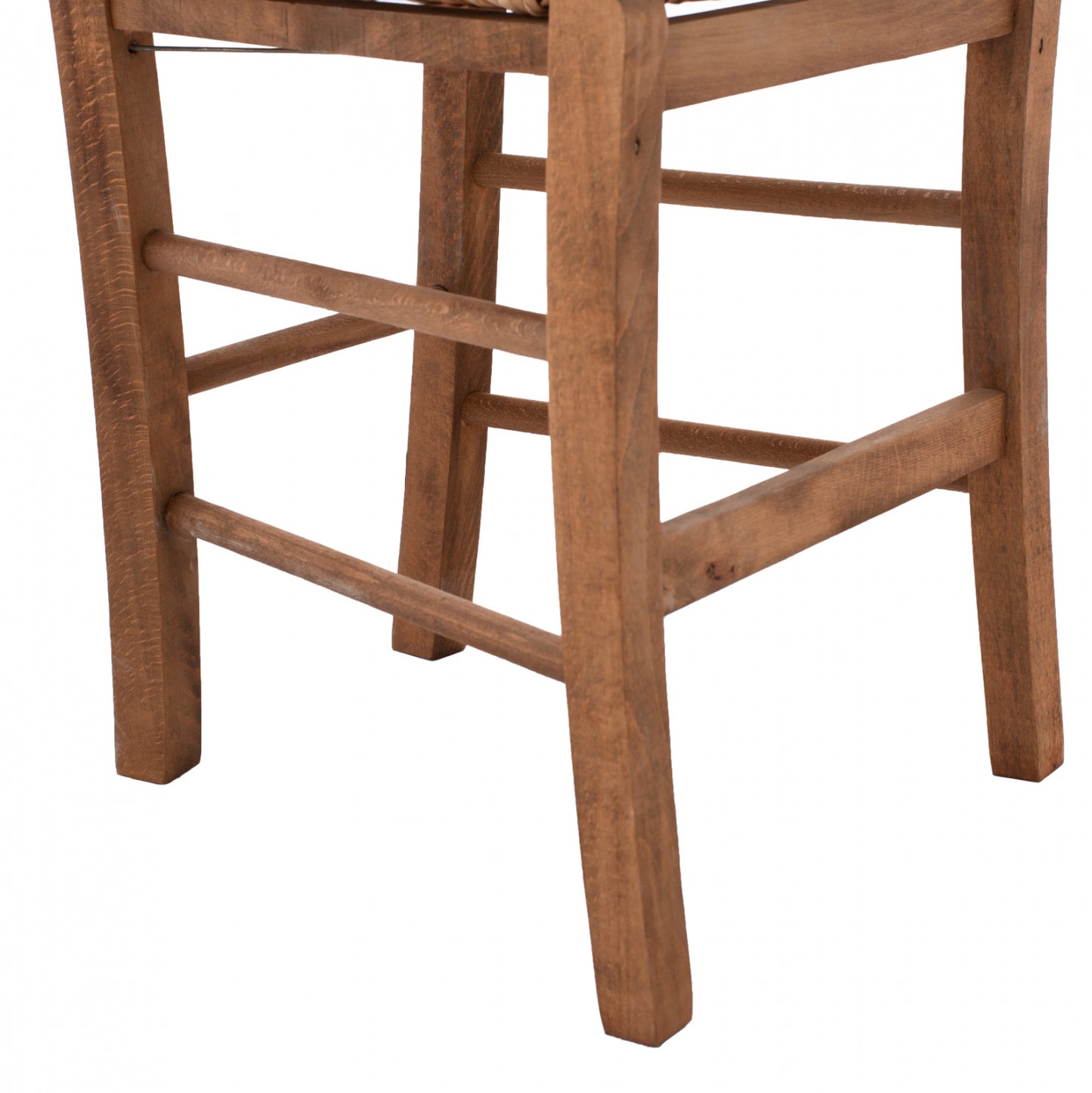 Traditional Chair With Straw Crossed Walnut Hm10371.01
