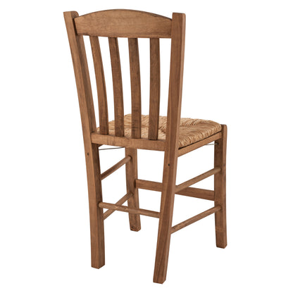 Traditional Chair Walnut With Straw Hm10376.01