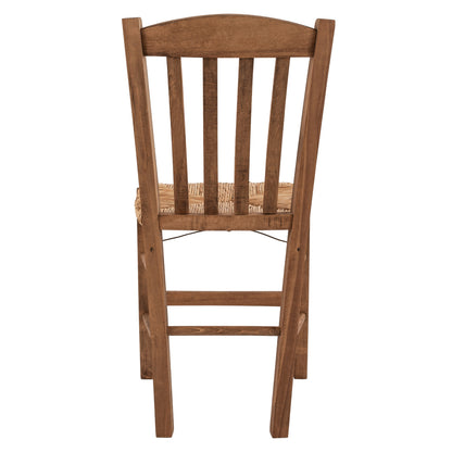 Traditional Chair Walnut With Straw Hm10376.01