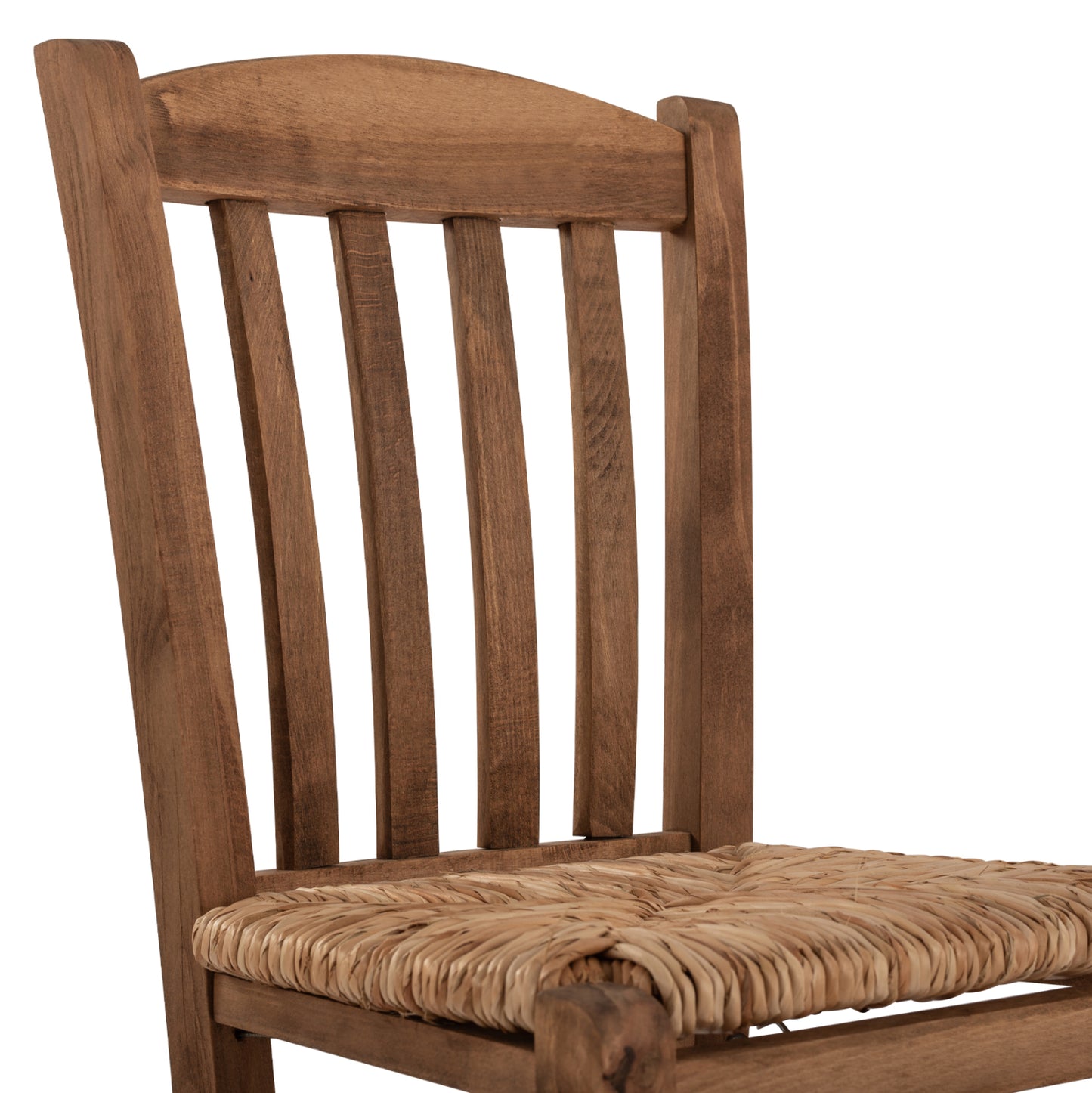Traditional Chair Walnut With Straw Hm10376.01