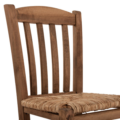 Traditional Chair Walnut With Straw Hm10376.01