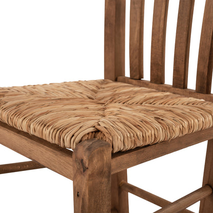 Traditional Chair Walnut With Straw Hm10376.01