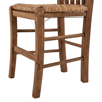 Traditional Chair Walnut With Straw Hm10376.01