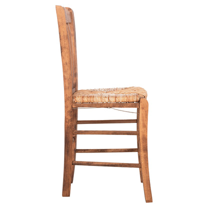 Chair Monte Hm10383.01 Beech Wood In Walnut-seagrass Rush-matt Seat 43x41x87hcm.