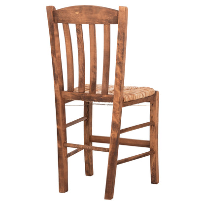 Chair Monte Hm10383.01 Beech Wood In Walnut-seagrass Rush-matt Seat 43x41x87hcm.