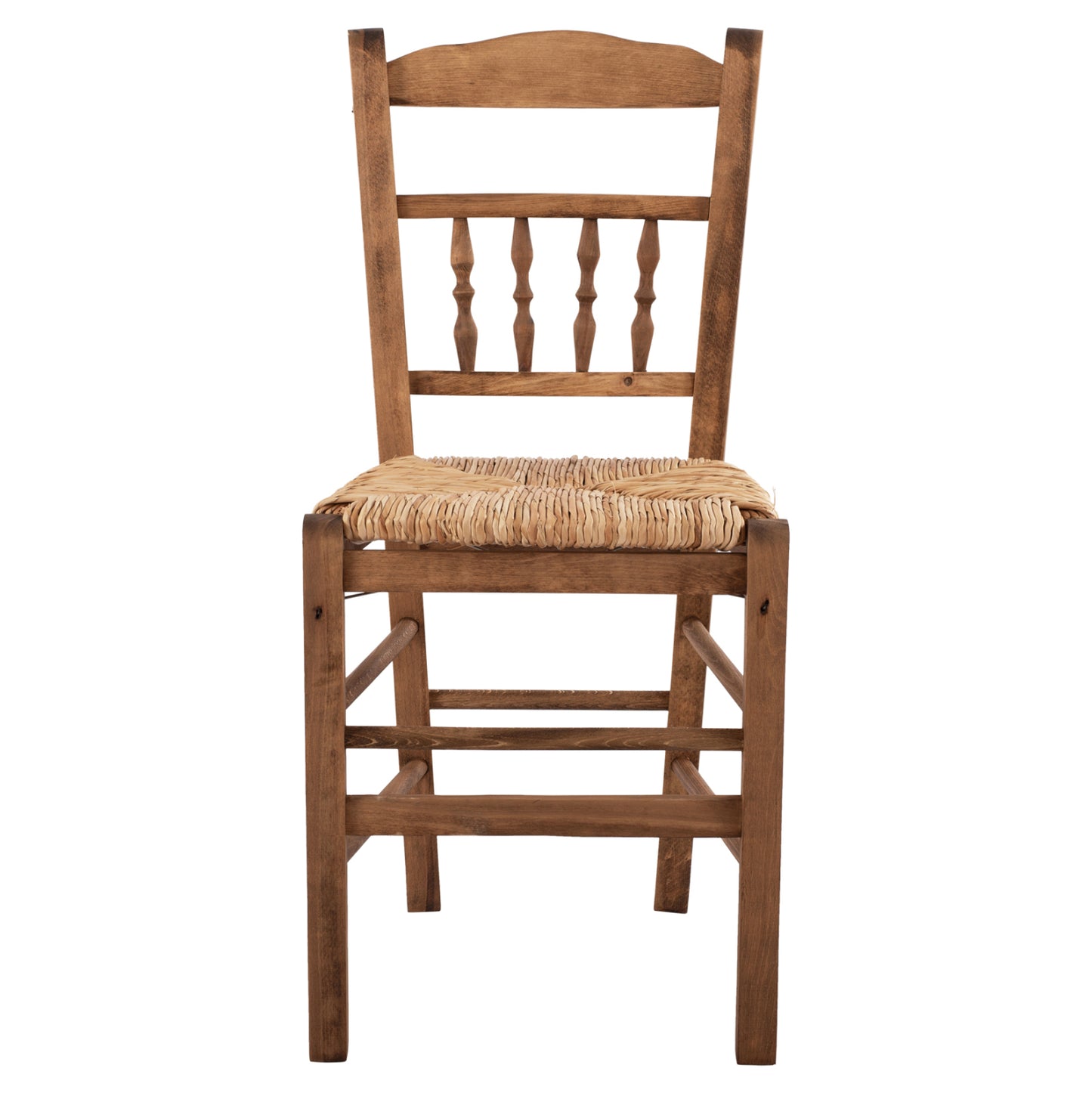 Traditional Chair With Straw Walnut Hm10258.01