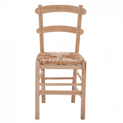 Traditional Chair With Straw Unpainted Hm10370.02