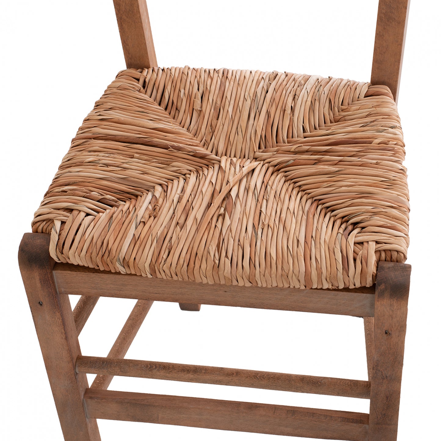 Traditional Chair With Straw Walnut Hm10370.01