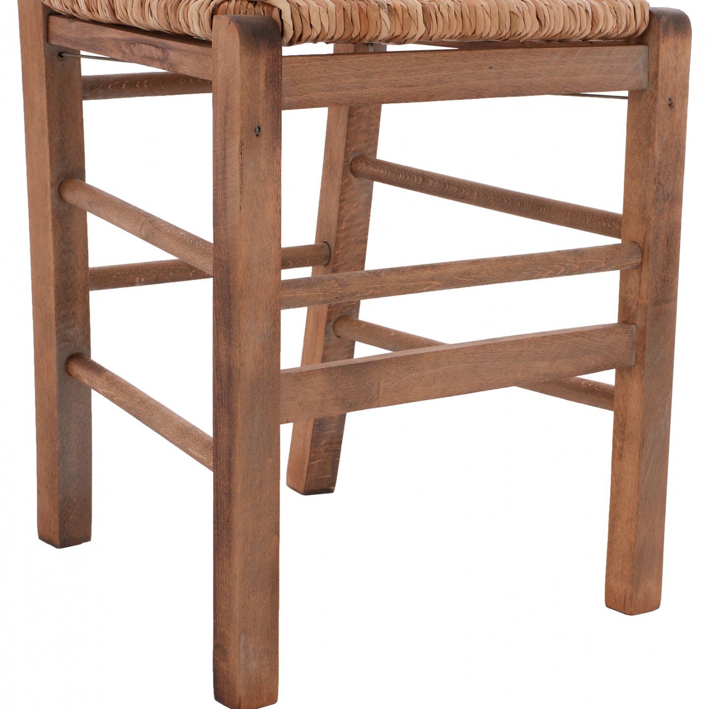 Traditional Chair With Straw Walnut Hm10370.01