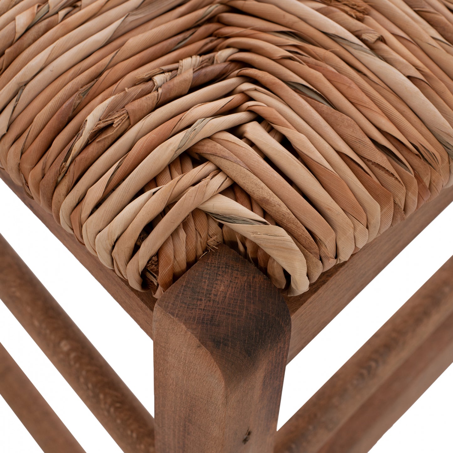 Traditional Chair With Straw Walnut Hm10370.01