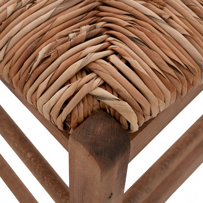 Traditional Chair With Straw Walnut Hm10370.01