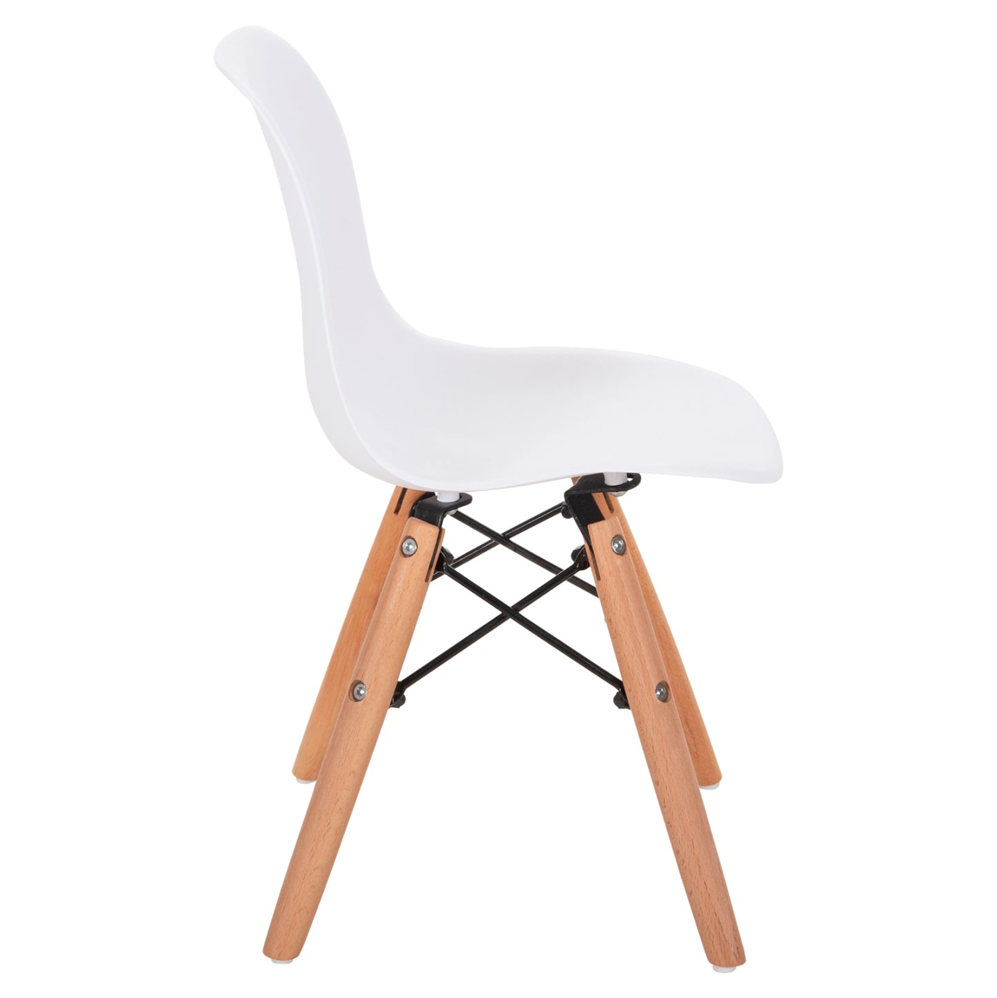 Chair Twist Kid Hm8453.01 With Wooden Legs And Seat Pp White 31x34x55.5h