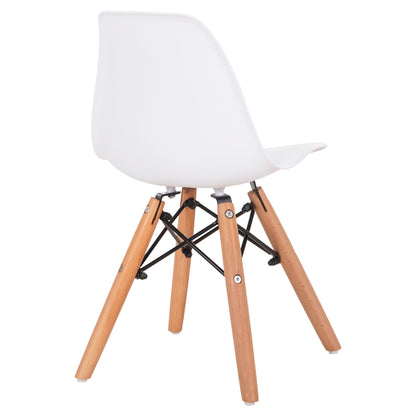 Chair Twist Kid Hm8453.01 With Wooden Legs And Seat Pp White 31x34x55.5h