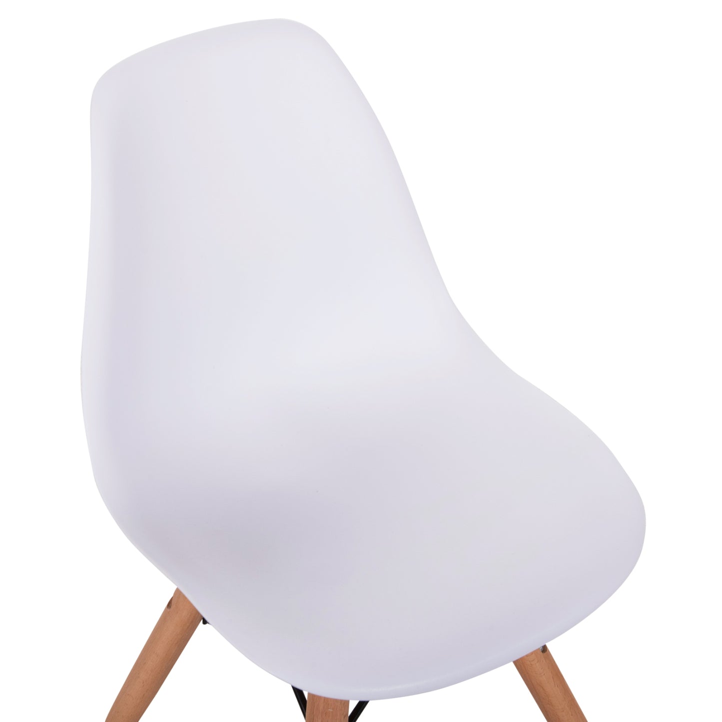 Chair Twist Kid Hm8453.01 With Wooden Legs And Seat Pp White 31x34x55.5h