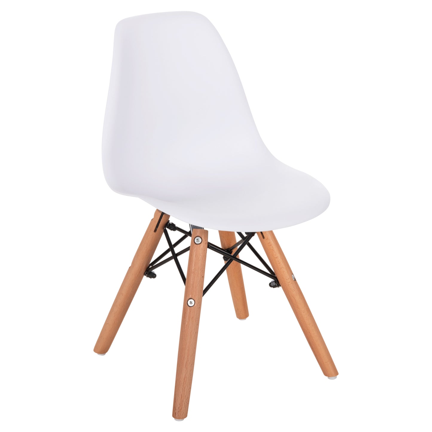 Chair Twist Kid Hm8453.01 With Wooden Legs And Seat Pp White 31x34x55.5h