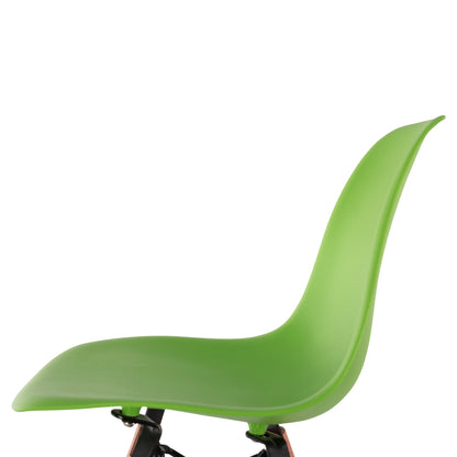 Chair Twist Kid Hm8453.03 With Wooden Legs & Green Seat 30,5x33x59 Cm