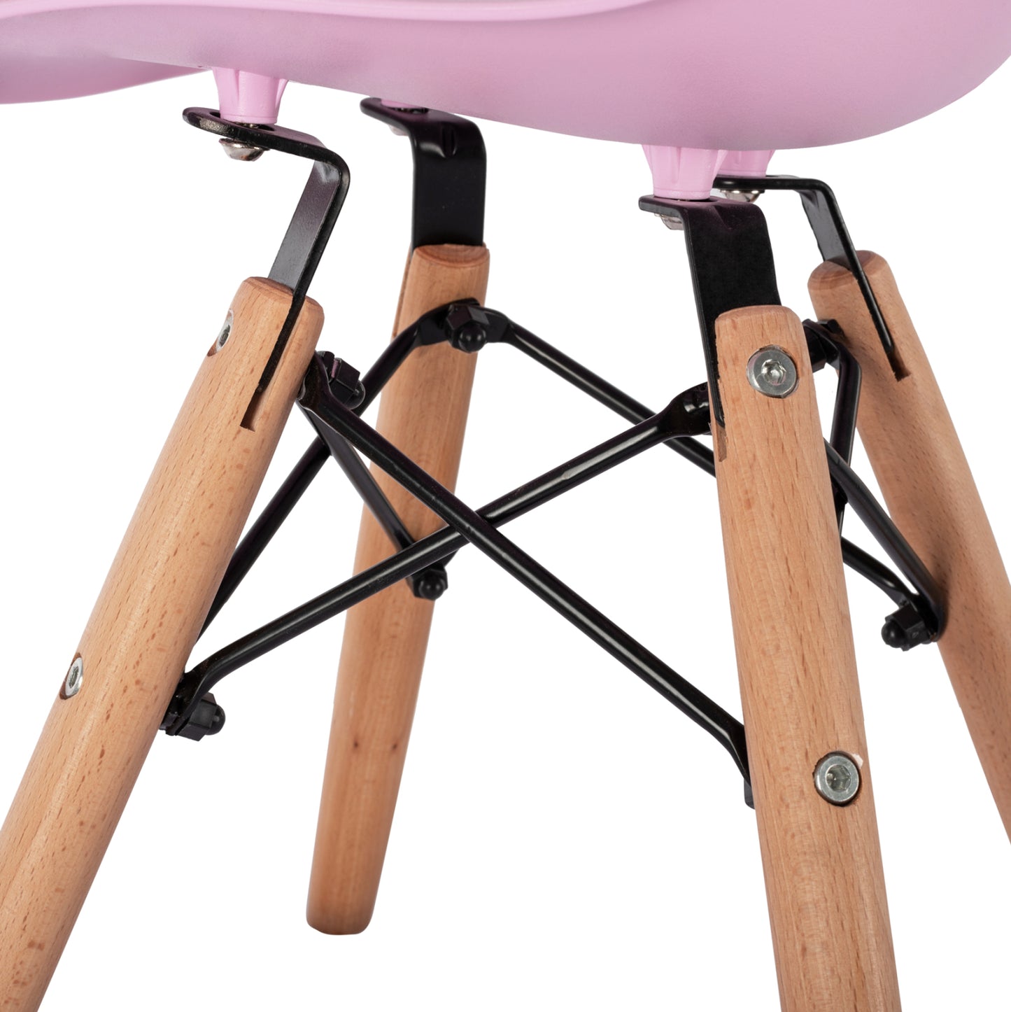 Chair Twist Kid Hm8453.05 With Wooden Legs & Seat Pink Pp 30,5x33x59 Cm