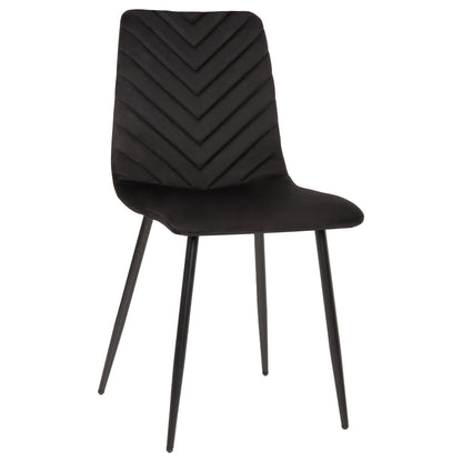 Dining Chair Latrell Hm8587.04 Black Velvet & Black Metal Legs 43x54x88hcm.