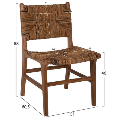 Chair Hm9399.01 Solid Teak Natural 51x60.5x88 Cm.