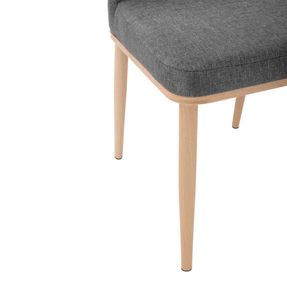 Dining Chair Eilish In Grey Fabric & Metallic Frame Hm8727.01 43x55x92