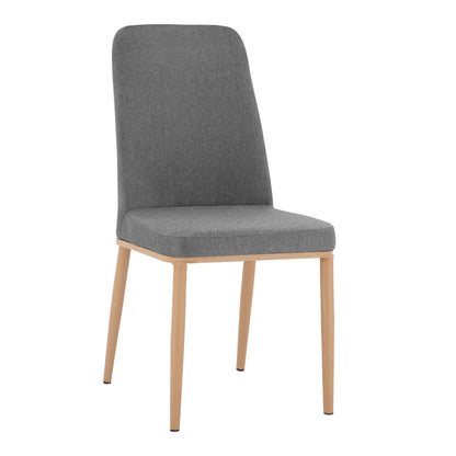 Dining Chair Eilish In Grey Fabric & Metallic Frame Hm8727.01 43x55x92