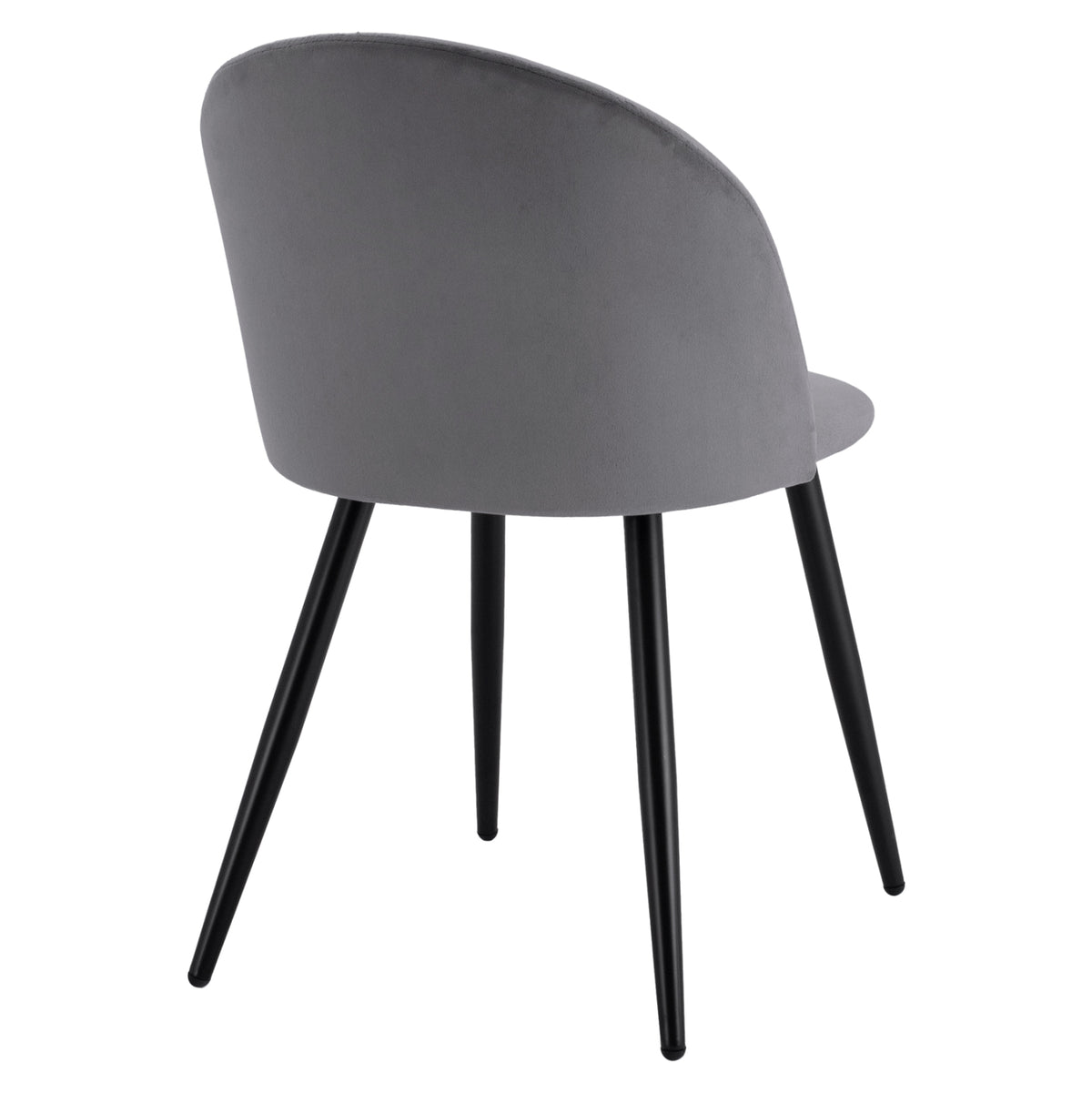Dining Chair Hm8731.11 With Metallic Legs & Grey Velvet