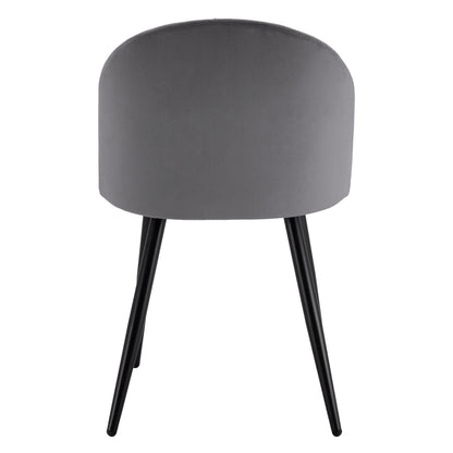 Dining Chair Hm8731.11 With Metallic Legs & Grey Velvet