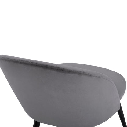 Dining Chair Hm8731.11 With Metallic Legs & Grey Velvet